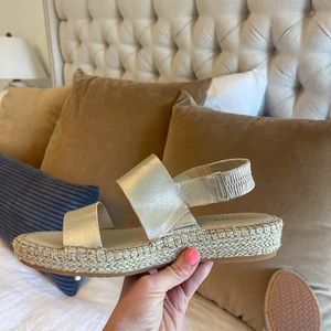 Cole Hann Zero Grand gold sandals